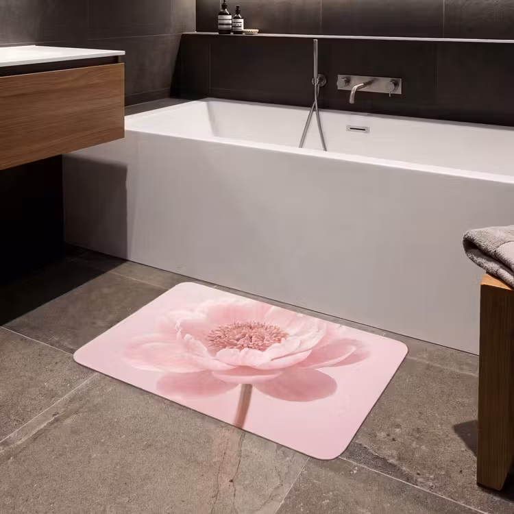 Badmat - Bloem - Pioenroos - Roze — 4