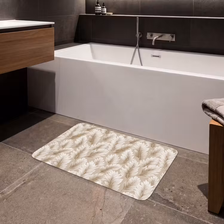 Badmat - Botanisch - Patroon - Beige — 4