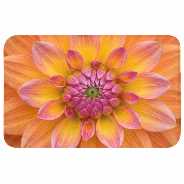 Badmat - Dahlia - Bloem - Oranje — 1