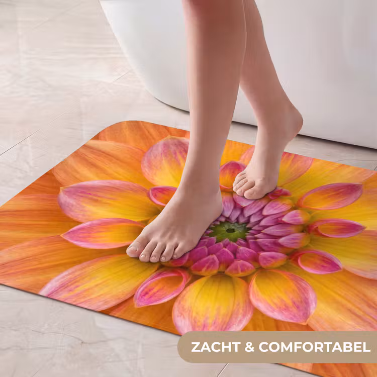 Badmat - Dahlia - Bloem - Oranje — 5