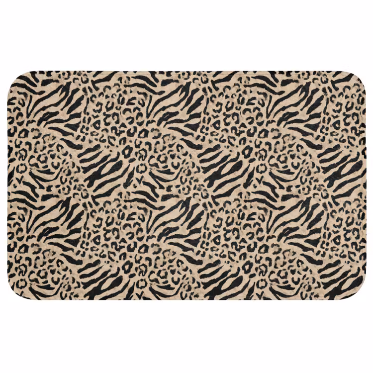 Badmat - Giraf - Zebra - Motief - Bruin — 1
