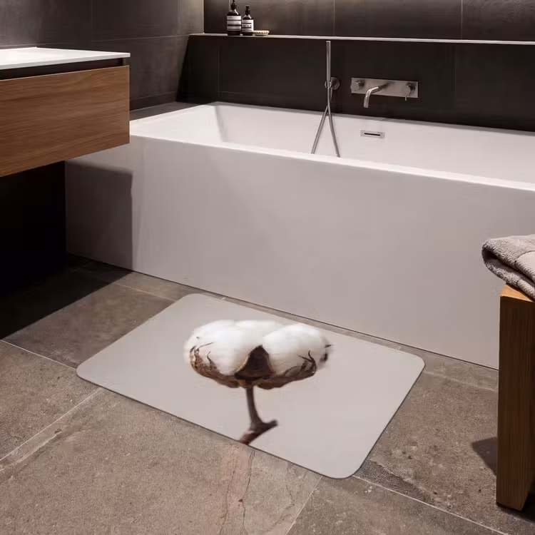 Badmat - Katoenbol - Minimalistisch - Wit — 4