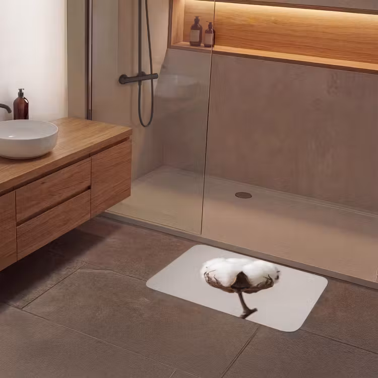 Badmat - Katoenbol - Minimalistisch - Wit — 6