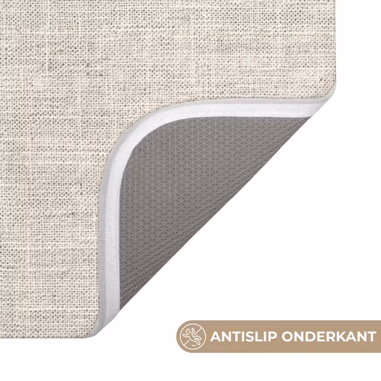 Badmat - Linnen - Textuur - Beige — 3