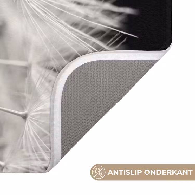 Badmat - Paardenbloem - Zwart - Wit — 3