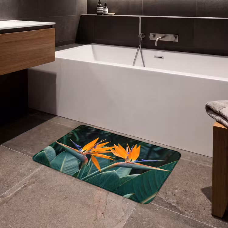 Badmat - Paradijsvogel - Bloem - Exotisch — 4