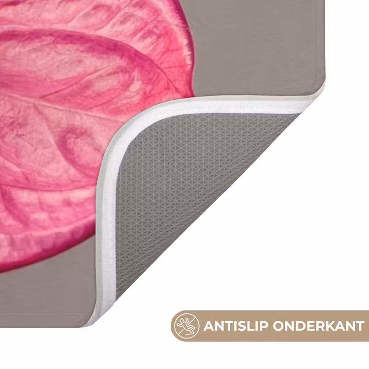 Badmat - Planten - Anthurium - Groen - Roze — 3