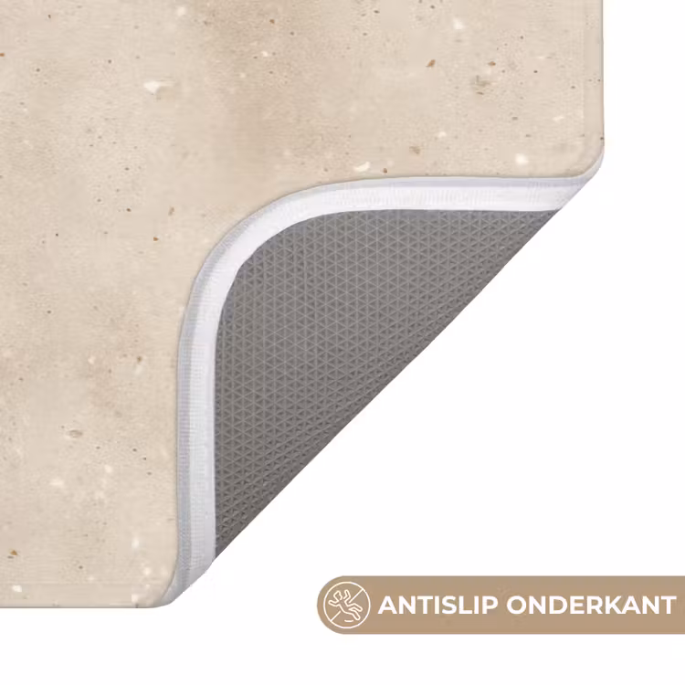 Badmat - Structuur - Spikkels - Beige — 3