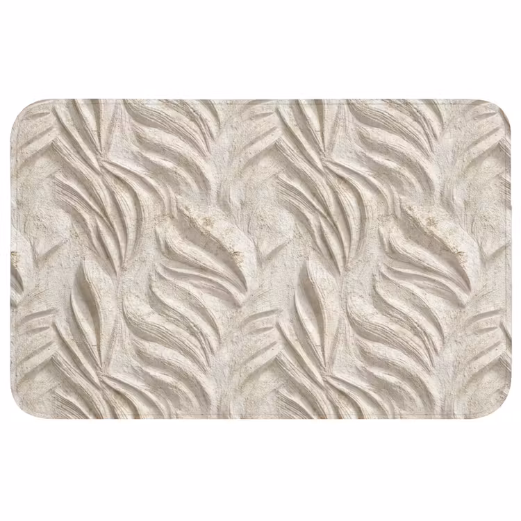 Badmat - Textuur - Reliëf - Beige — 1