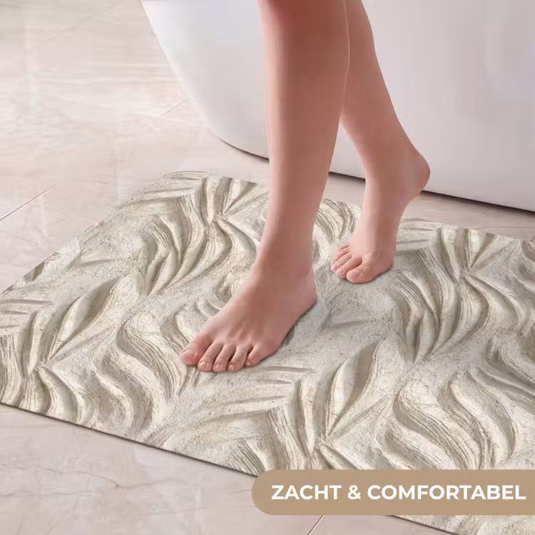 Badmat - Textuur - Reliëf - Beige — 5