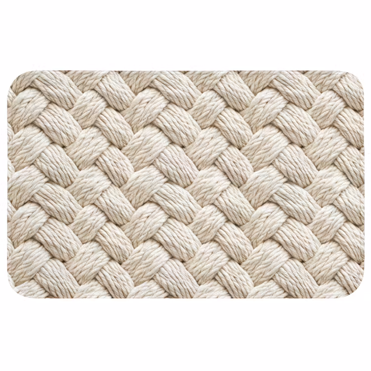 Badmat - Touw - Gebreid - Beige — 1