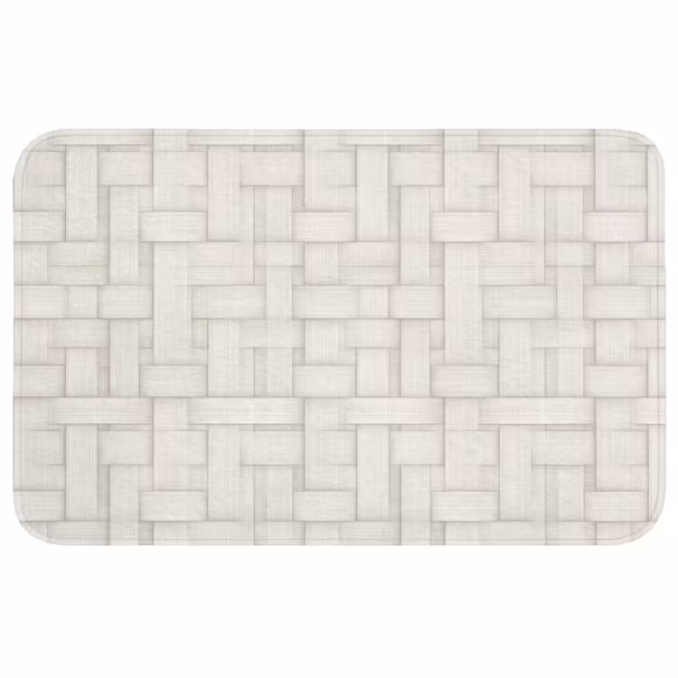 Badmat - Vlechtwerk - Banen - Beige — 1