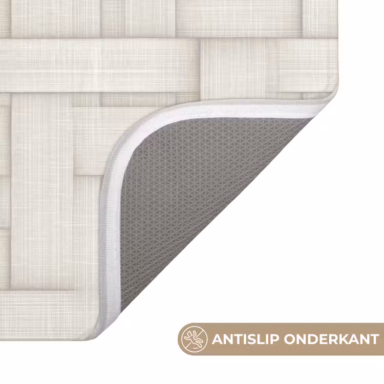 Badmat - Vlechtwerk - Banen - Beige — 3