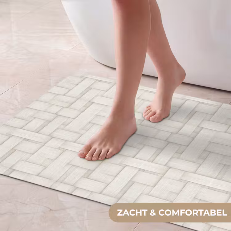 Badmat - Vlechtwerk - Banen - Beige — 5