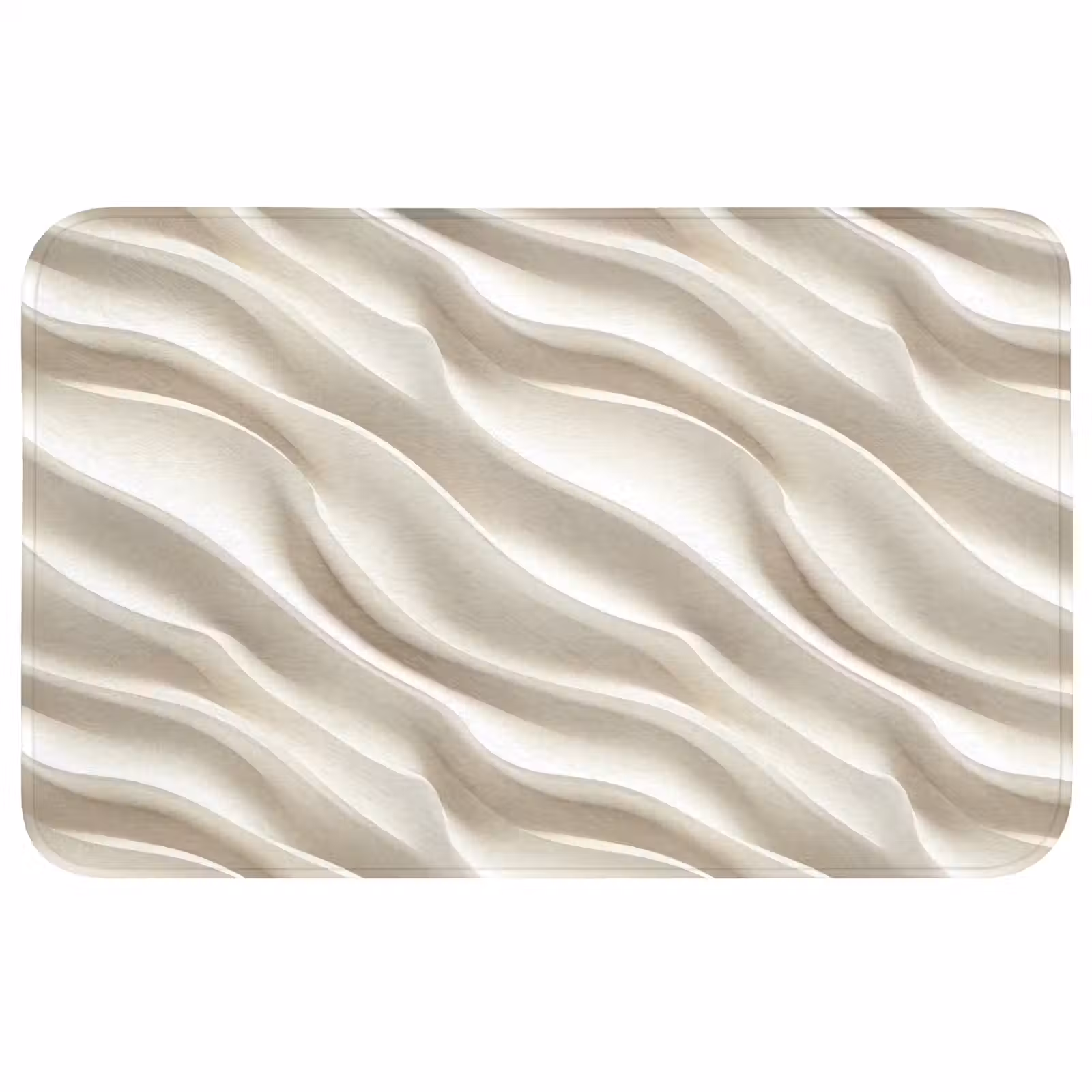Badmat - Diagonaal - Golven - Crème — 1