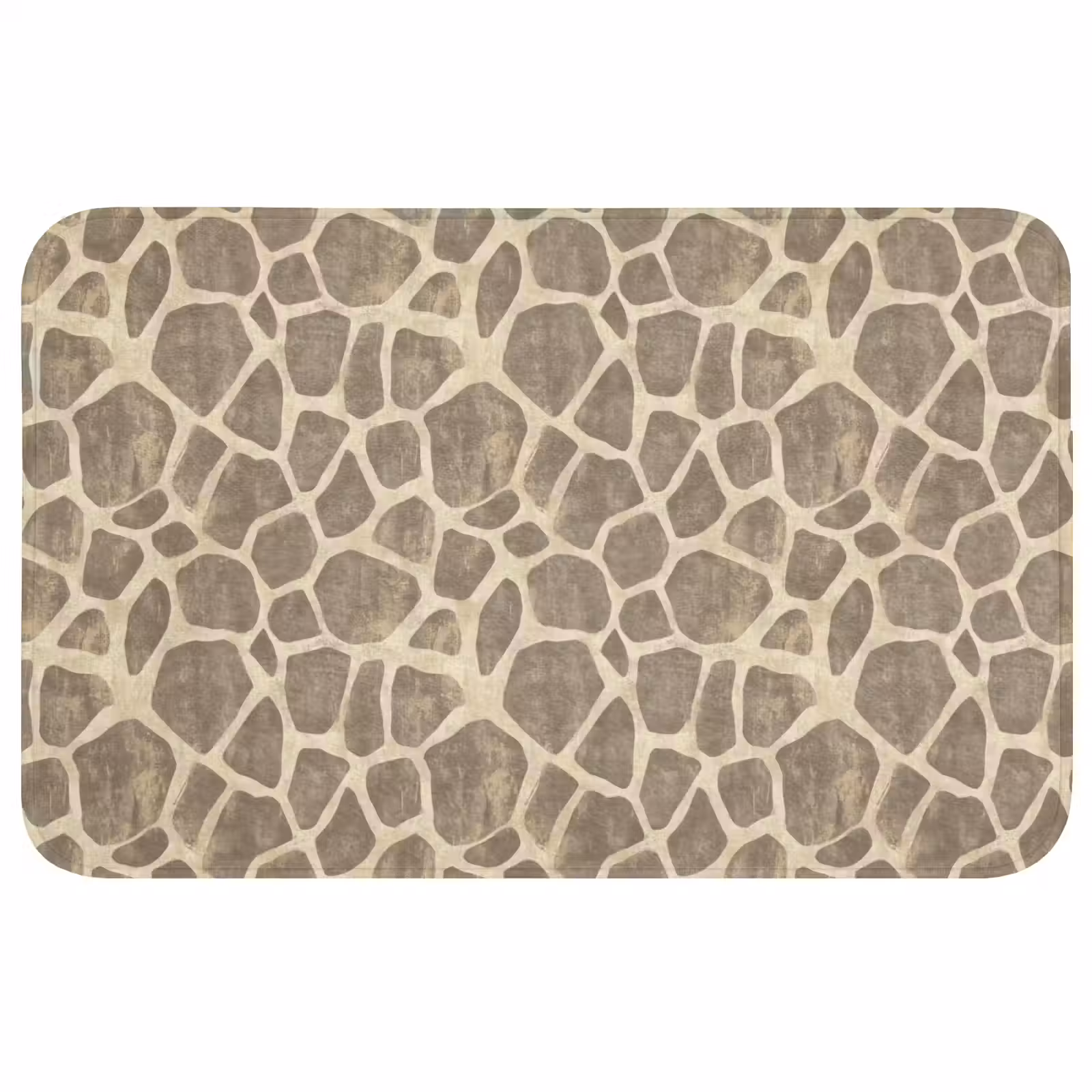 Badmat - Giraf - Patroon - Beige - Bruin — 1