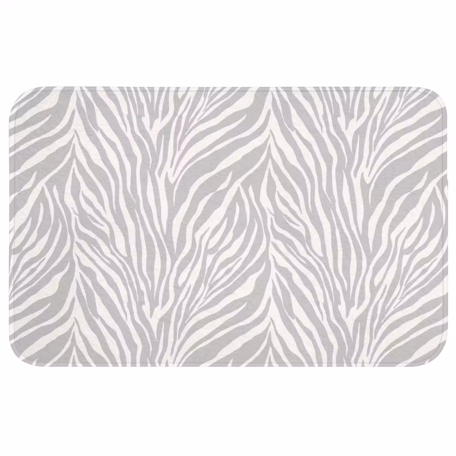 Badmat - Zebra - Motief - Grijs — 1