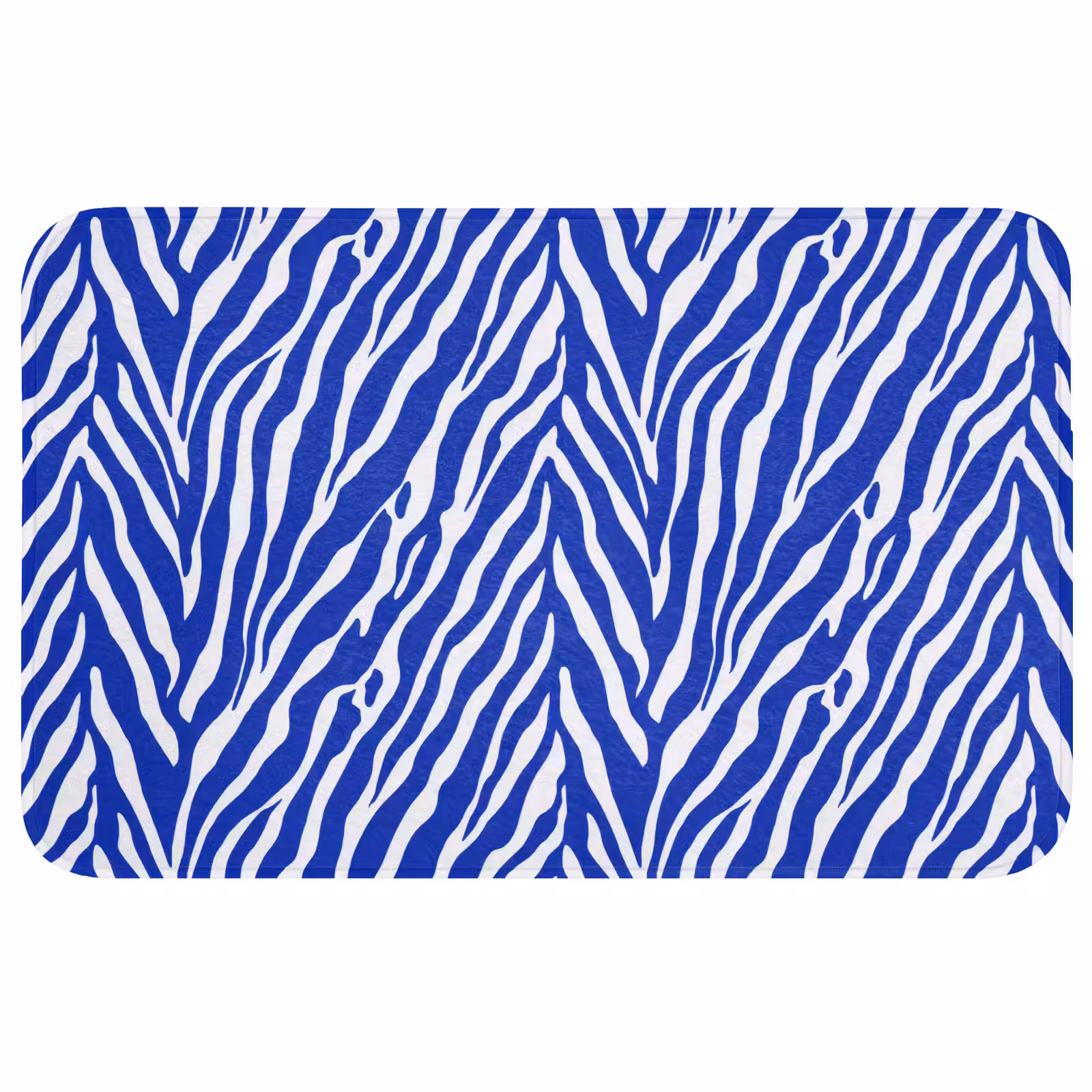 Badmat - Zebra - Patroon - Kobalt - Blauw — 1