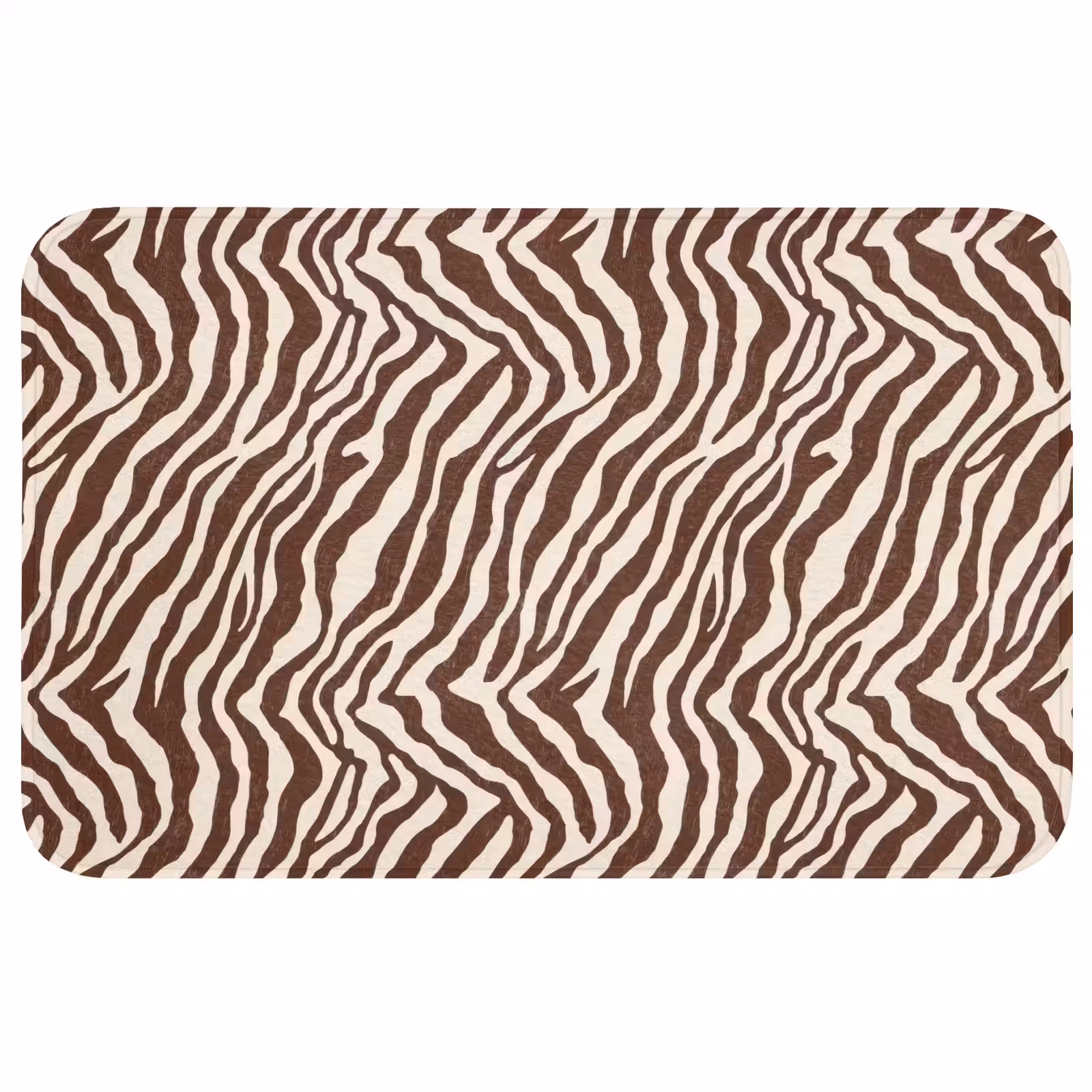 Badmat - Zebra - Patroon - Zwart - Wit — 1