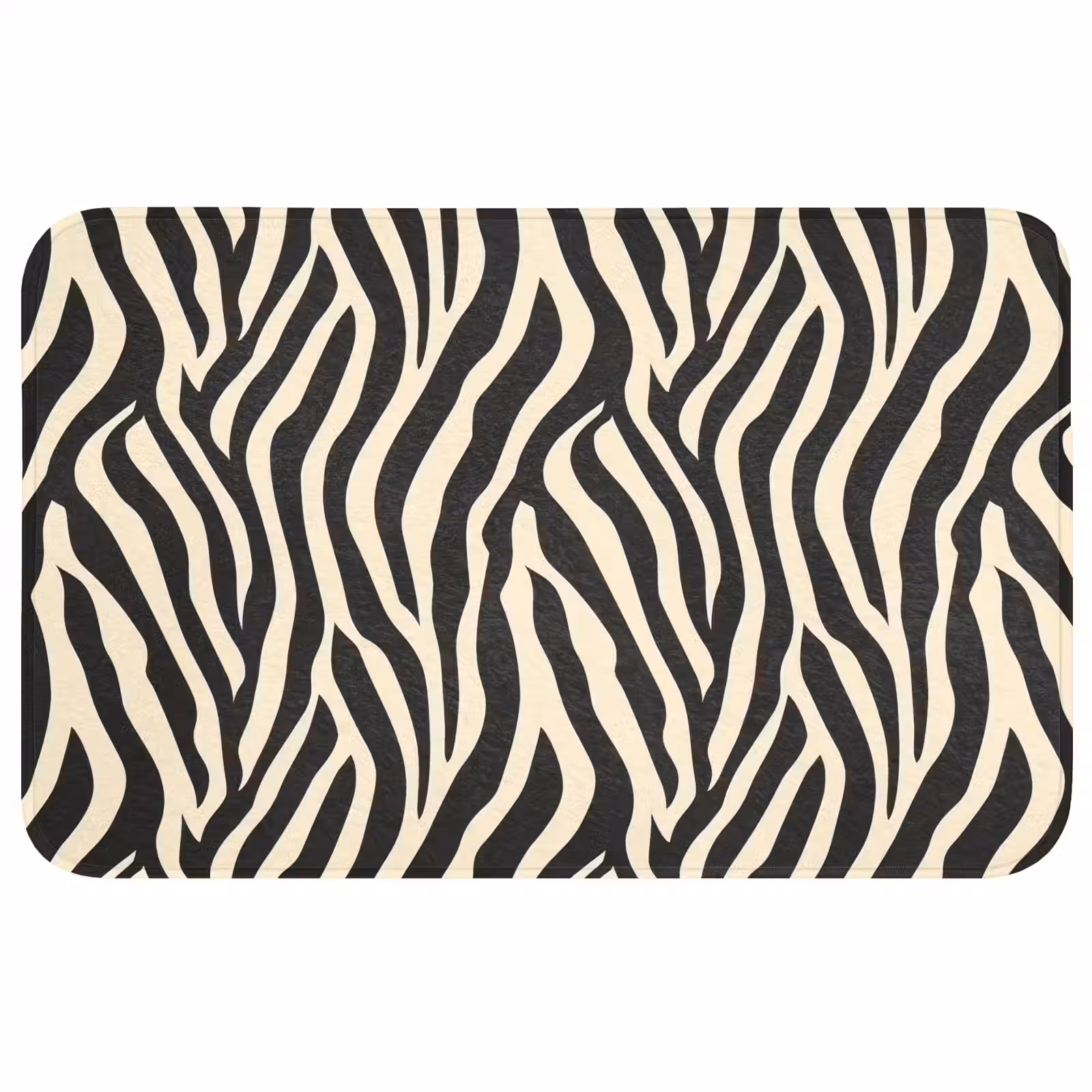Badmat - Zebra - Print - Klassiek - Zwart — 1