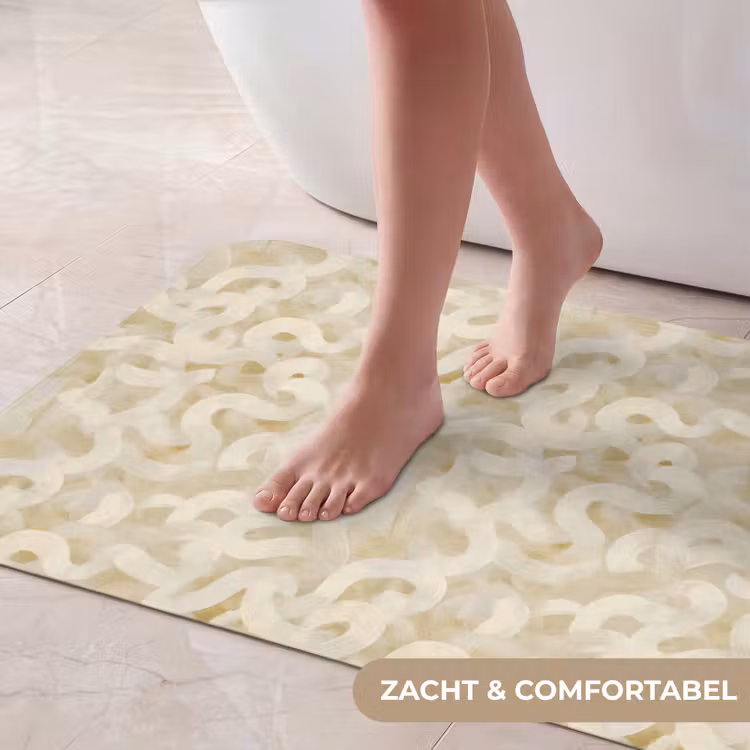 Badmat - Abstract - Lijnen - Beige — 5