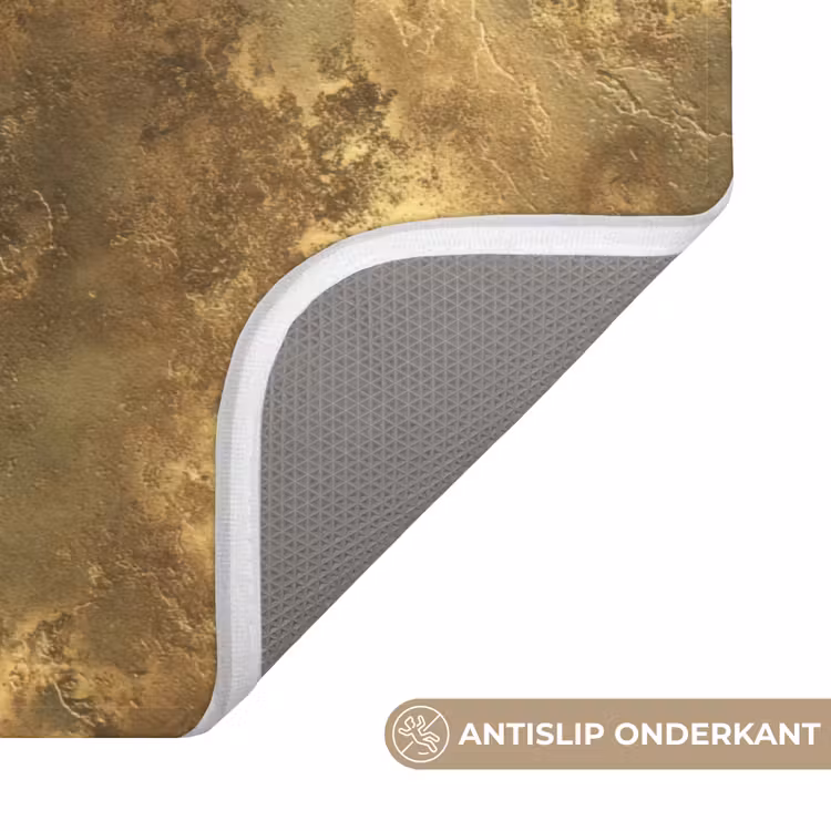 Badmat - Antiek - Metaallook - Goud — 3
