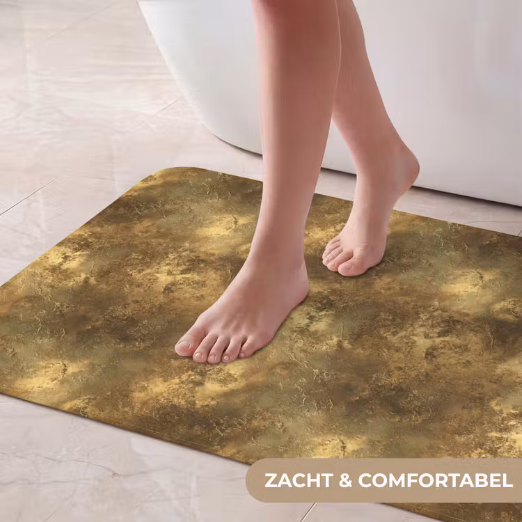 Badmat - Antiek - Metaallook - Goud — 5