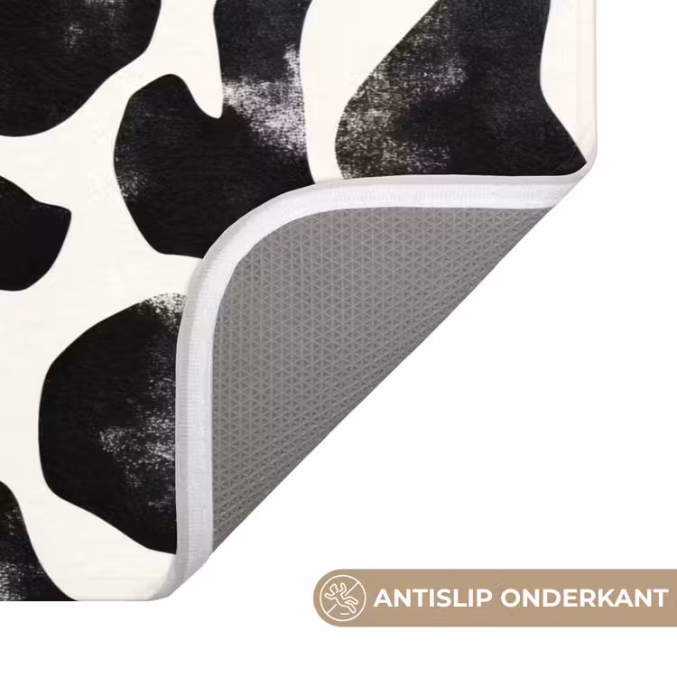 Badmat - Dierenpatroon - Vlekken - Zwart - Wit — 3