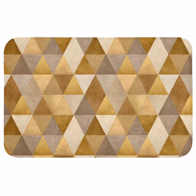 Badmat - Geometrisch - Driehoek - Goud — 1