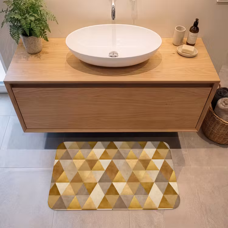 Badmat - Geometrisch - Driehoek - Goud — 2
