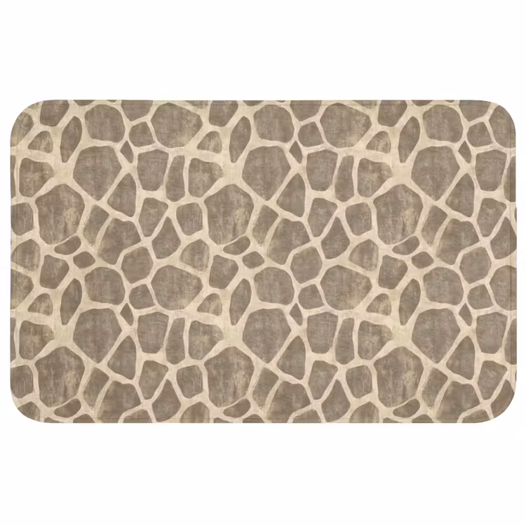 Badmat - Giraf - Patroon - Beige - Bruin — 1