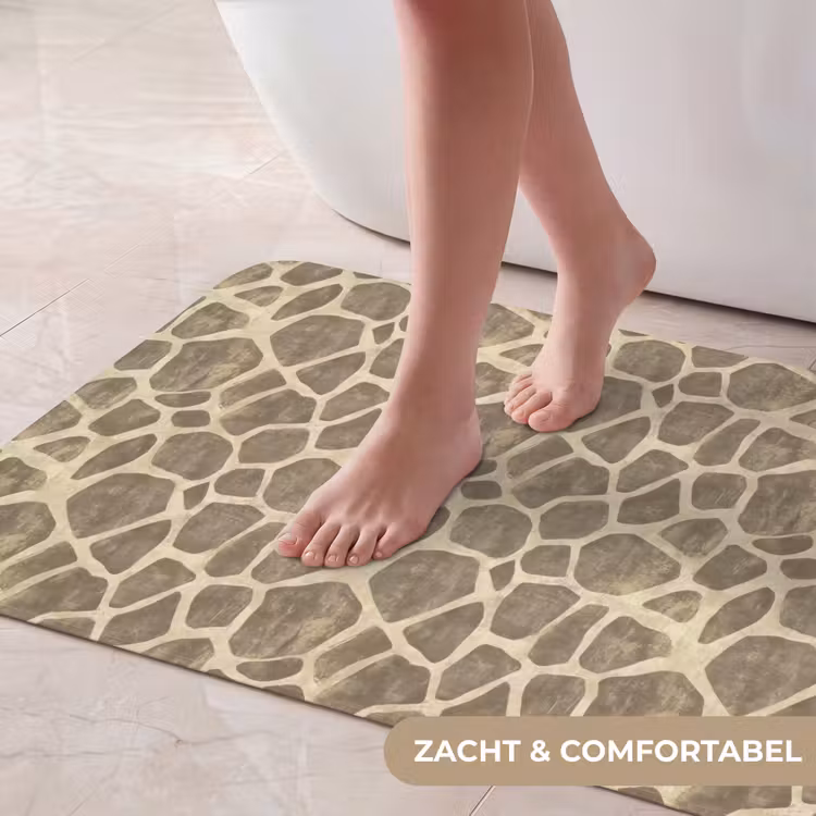 Badmat - Giraf - Patroon - Beige - Bruin — 5