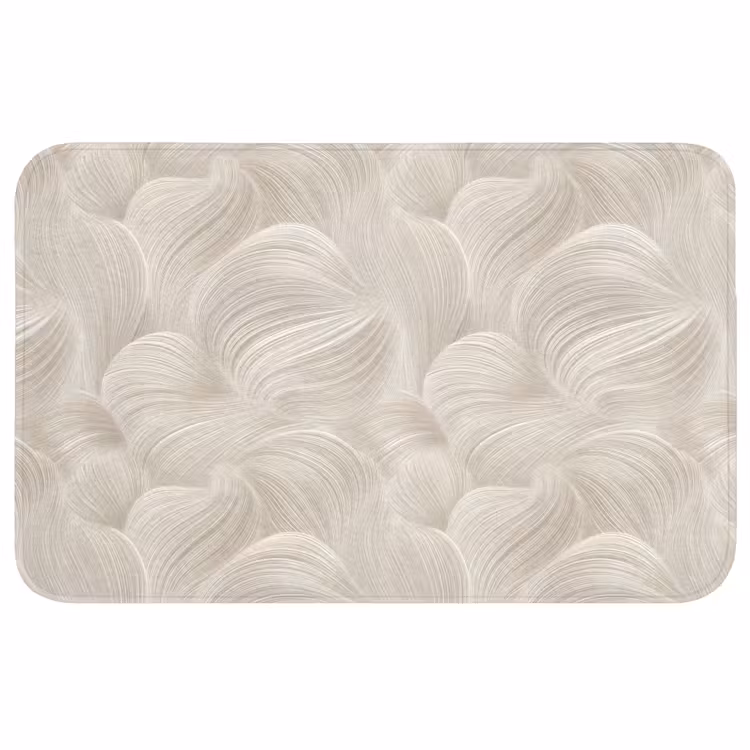 Badmat - Lijnen - Waaier - Beige — 1