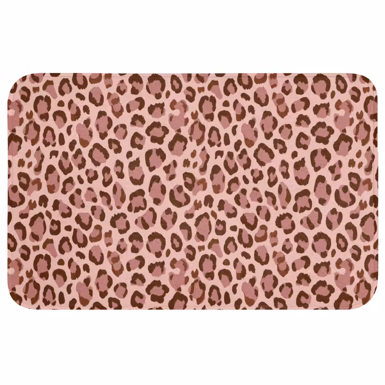 Badmat - Luipaard - Patroon - Roze — 1