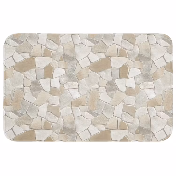 Badmat - Mozaïek - Stenen - Beige — 1