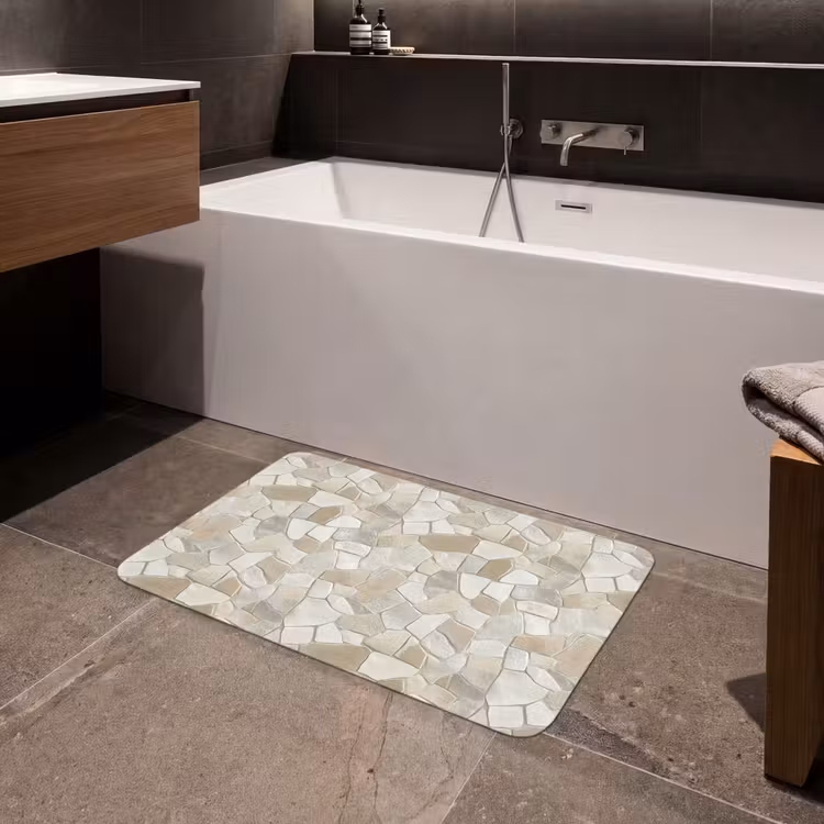 Badmat - Mozaïek - Stenen - Beige — 4