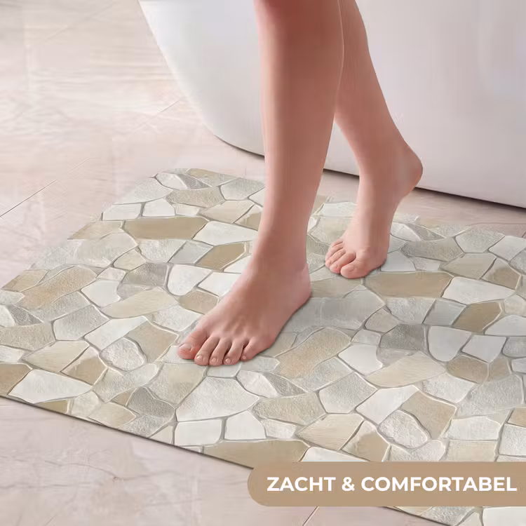 Badmat - Mozaïek - Stenen - Beige — 5