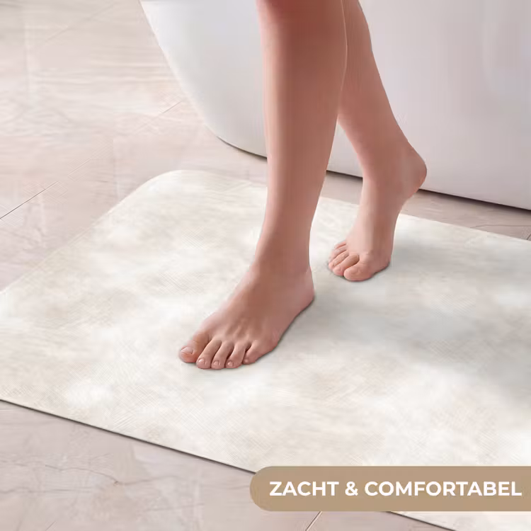 Badmat - Subtiel - Structuur - Beige — 5