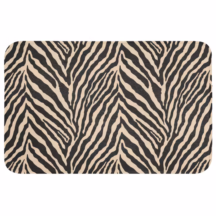 Badmat - Zebra - Klassiek - Zwart — 1