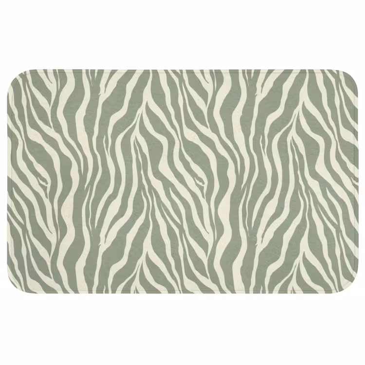 Badmat - Zebra - Motief - Groen — 1