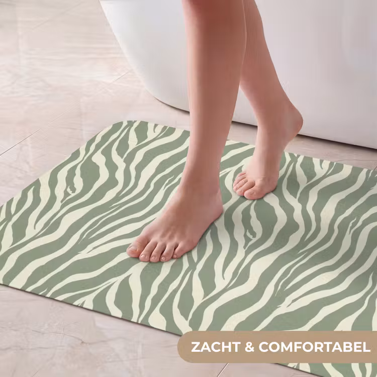 Badmat - Zebra - Motief - Groen — 5