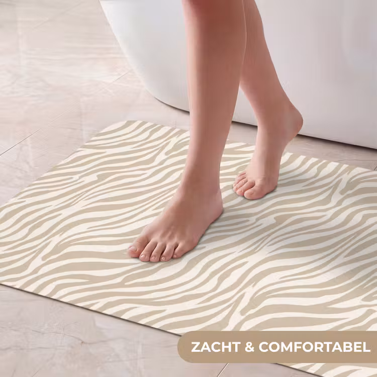 Badmat - Zebra - Patroon - Beige — 5