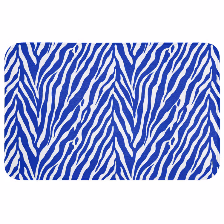 Badmat - Zebra - Patroon - Kobalt - Blauw — 1