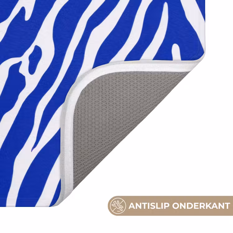 Badmat - Zebra - Patroon - Kobalt - Blauw — 3