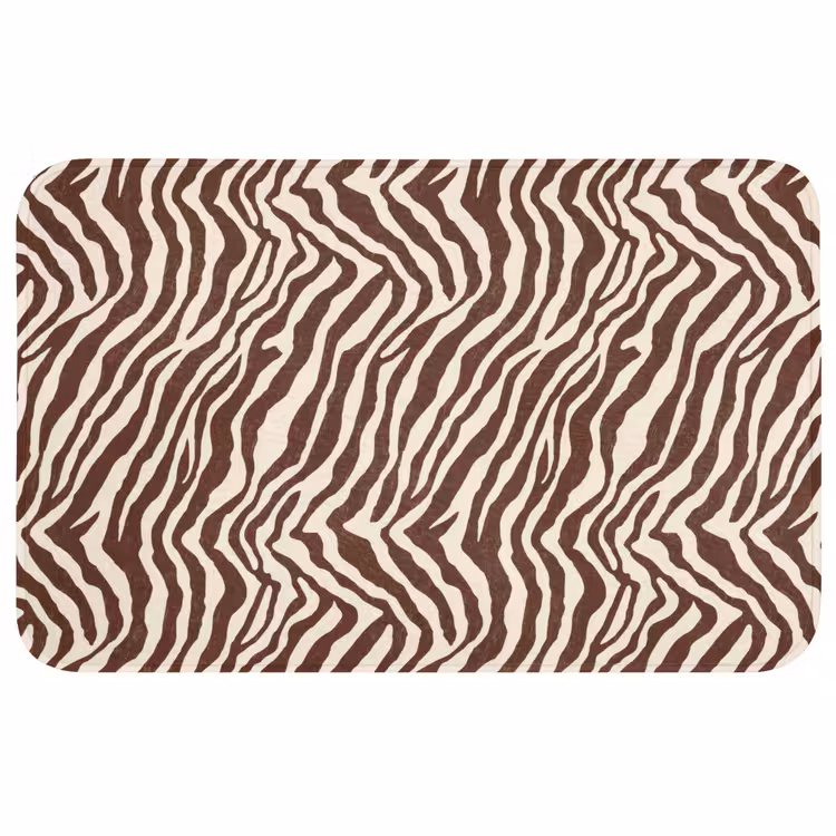 Badmat - Zebra - Patroon - Zwart - Wit — 1