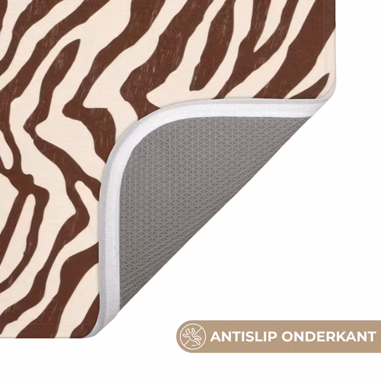 Badmat - Zebra - Patroon - Zwart - Wit — 3