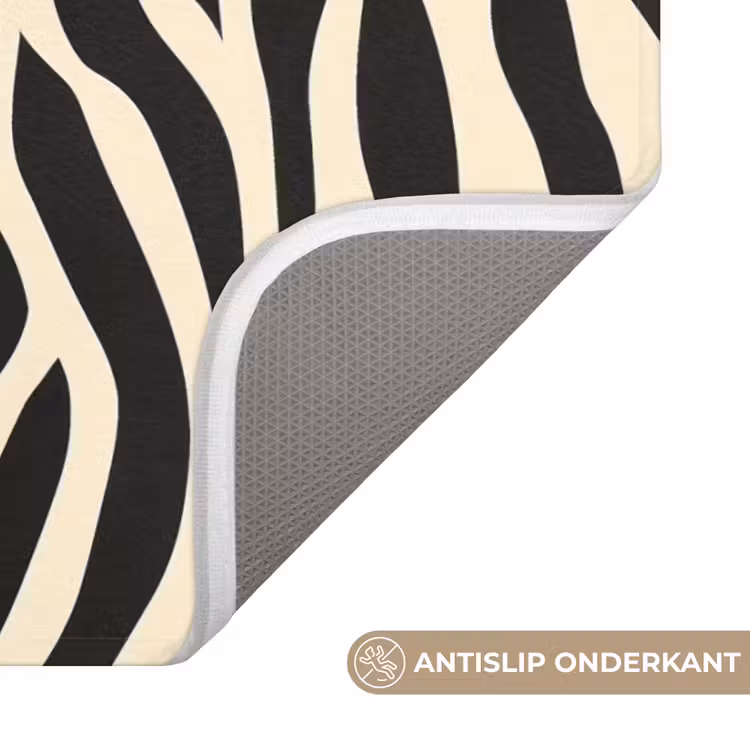 Badmat - Zebra - Print - Klassiek - Zwart — 3