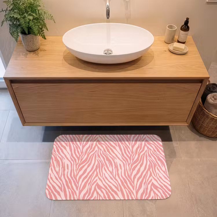 Badmat - Zebra - Print - Roze — 2