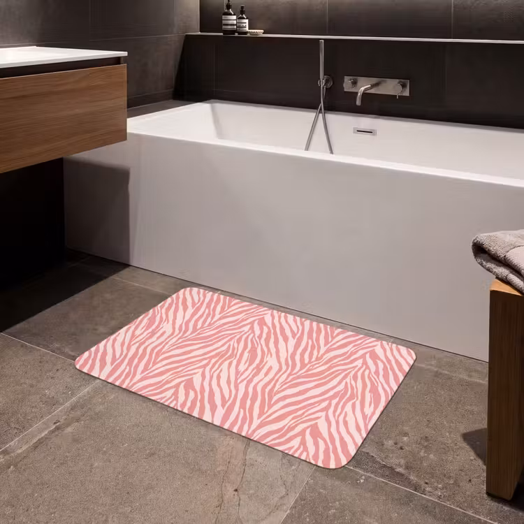 Badmat - Zebra - Print - Roze — 4