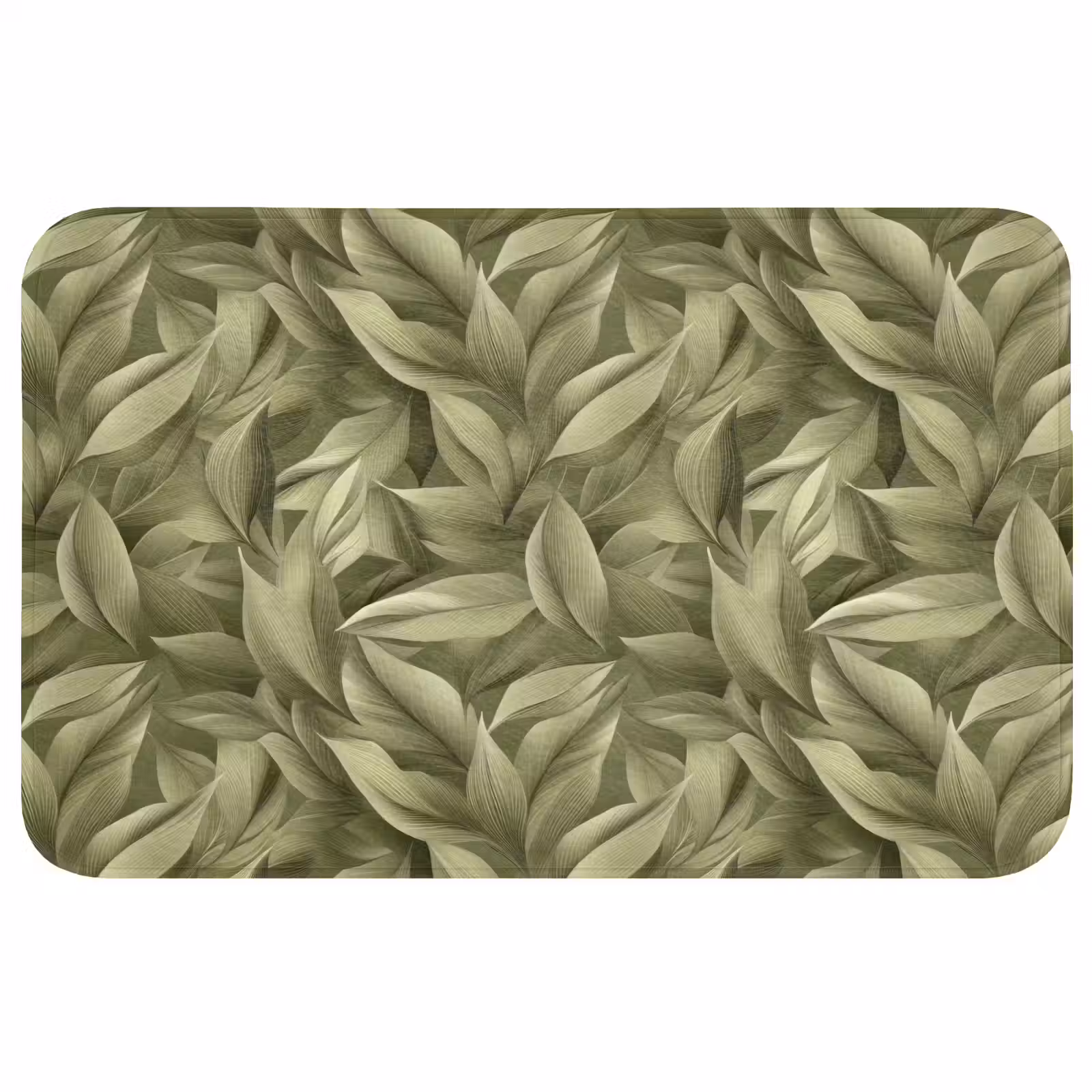 Badmat - Bladeren - Modern - Groen — 1